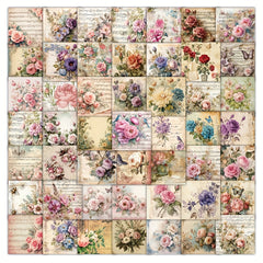 60pcs Waterproof Flower Sticker Pack Vibrant Vinyl Decals for Laptops Water Bott