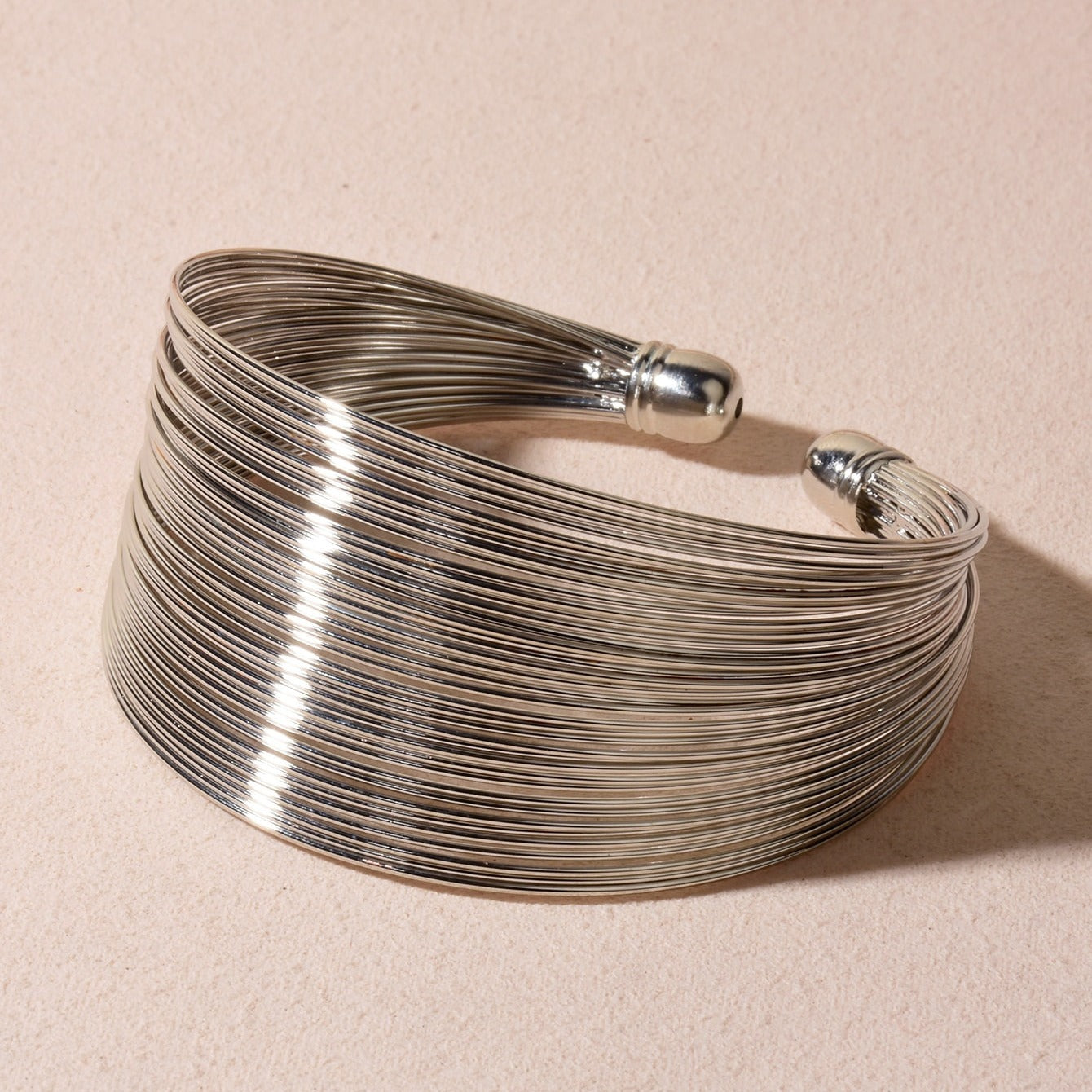 Geometric Layered Bangle Bracelet