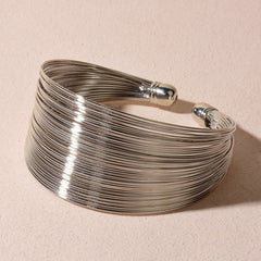 Geometric Layered Bangle Bracelet