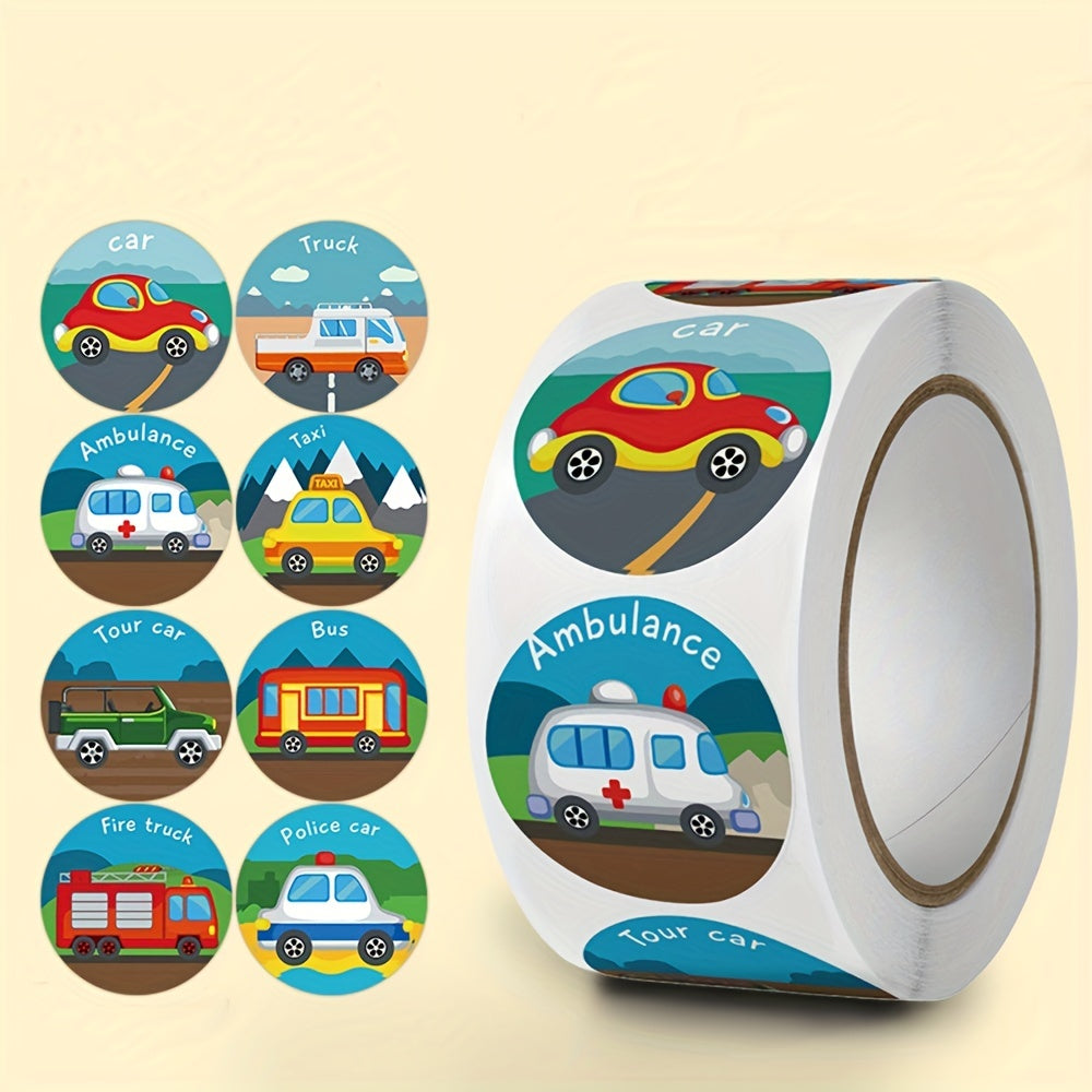 500pcs Vehicle Thank You Stickers for Kids Party Seal Labels