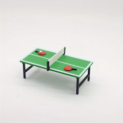 Mini Table Tennis Set Plastic Accessories for Toy House Decoration