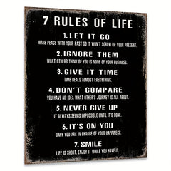 Inspirational Rules of Life Posters 8x10in for Home Office and Classroom Decor
