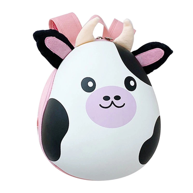 3D Animal Kids Backpack Adjustable Shoulder Strap Double Zipper Bag