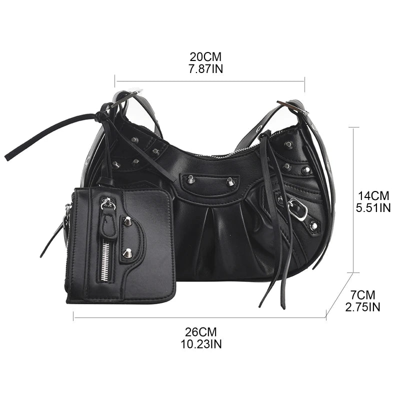 Vintage Style Women's PU Leather Sling Shoulder Bag Small Satchel
