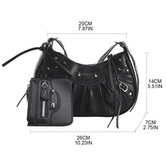 Vintage Style Women's PU Leather Sling Shoulder Bag Small Satchel