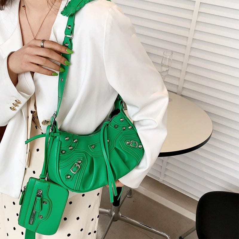 Vintage Style Women's PU Leather Sling Shoulder Bag Small Satchel