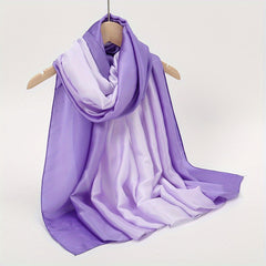 Gradient Sunscreen Large Shawl Silk Feeling Soft Wrap
