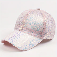 Glitter Trucker Hat Sequin Baseball Cap Lightweight Sunscreen Dad Hat