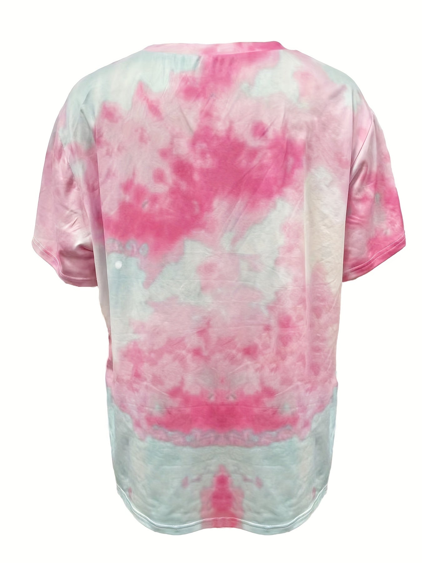  Tie Dye Round Neck Top & Shorts Two Piece Set