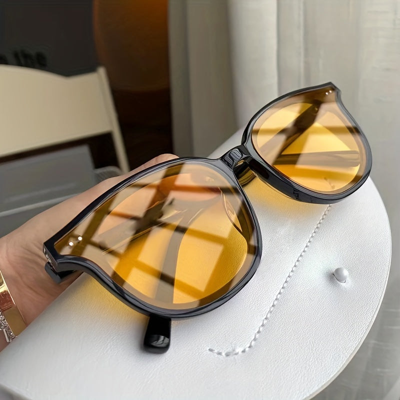 Round Sunglasses Mod Rivet Anti Glare UV400