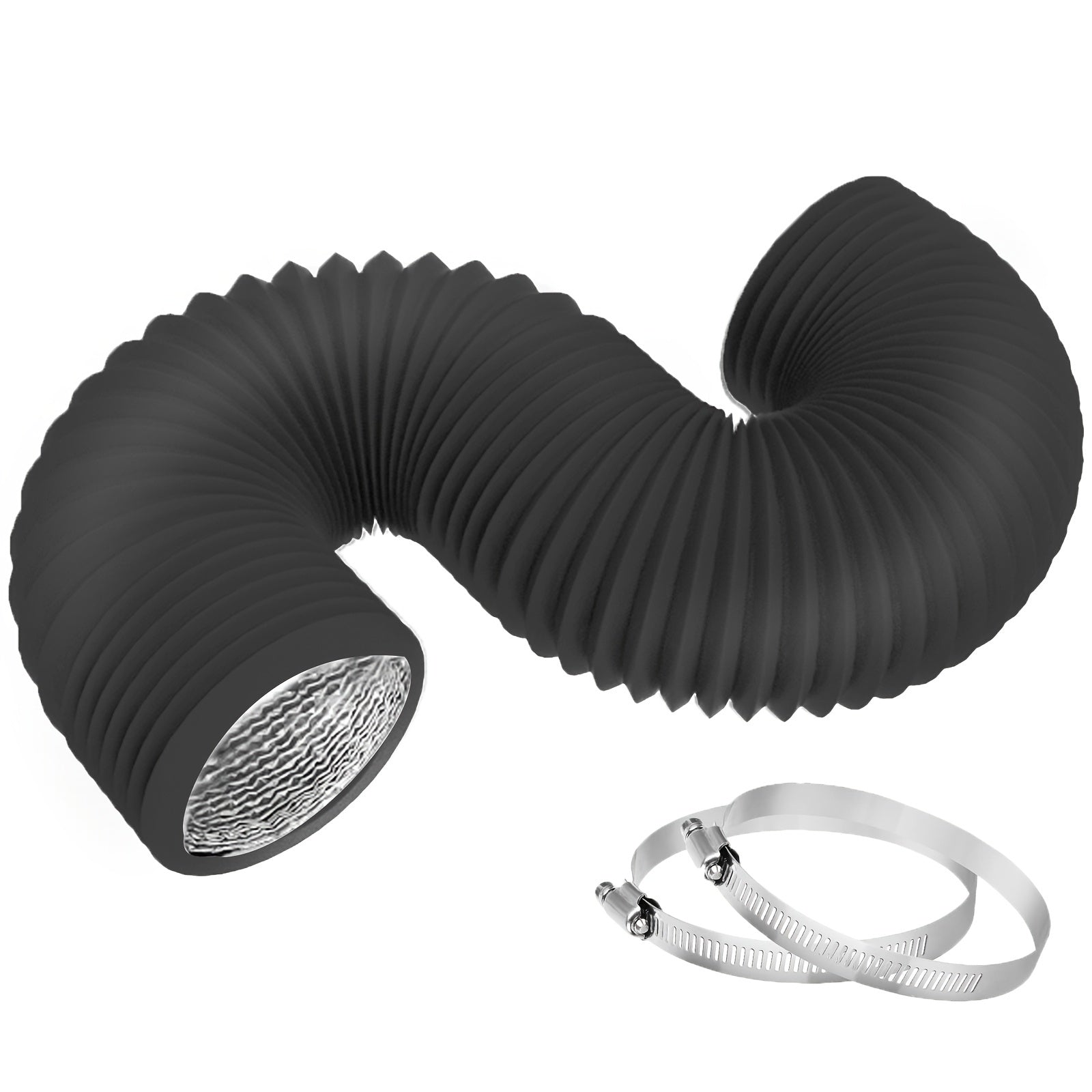 4" x 16ft Dryer Vent Hose Flexible Insulated Air Ducting PVC Aluminum Foil