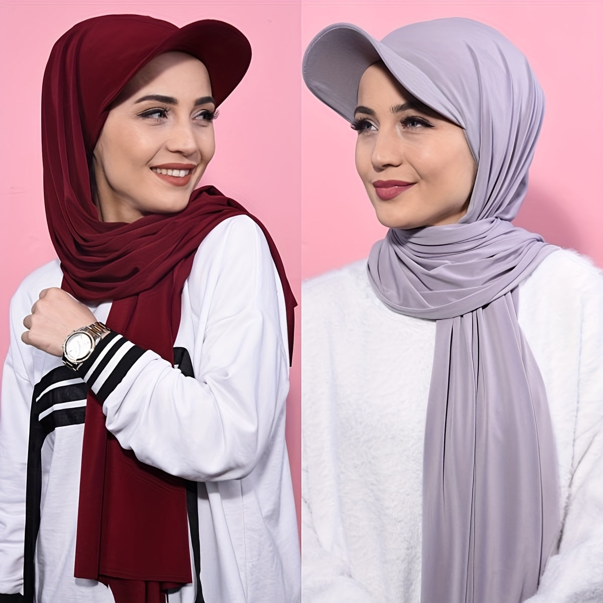 Women's Lightweight Hoodie Scarf Hat Turban Hijab Ramadan