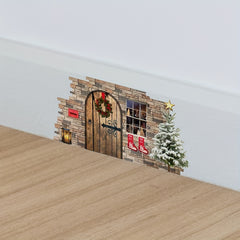Christmas Elf House Wall Sticker Decor