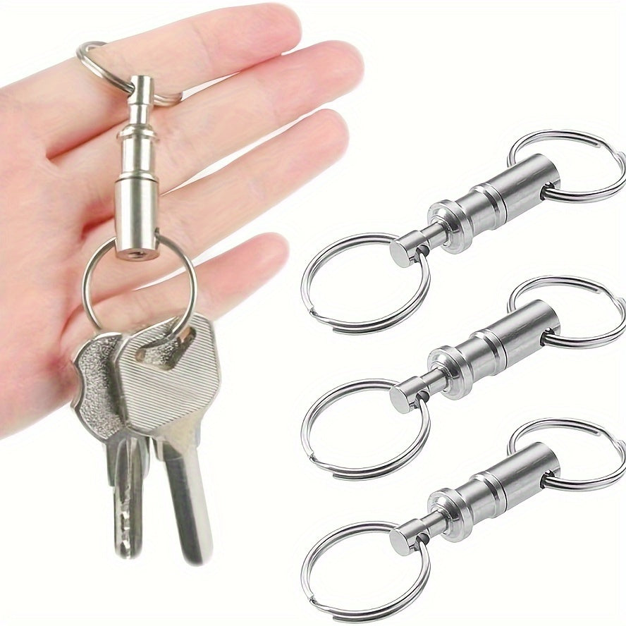 3pcs Quick Release Detachable Keychain Metal Keychain Keyring Pendant