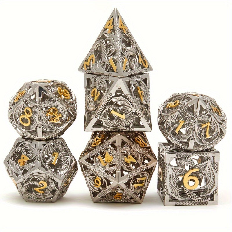 7pcs Polyhedral D&D Dice Set Halloween Decoration Desktop Game Toy