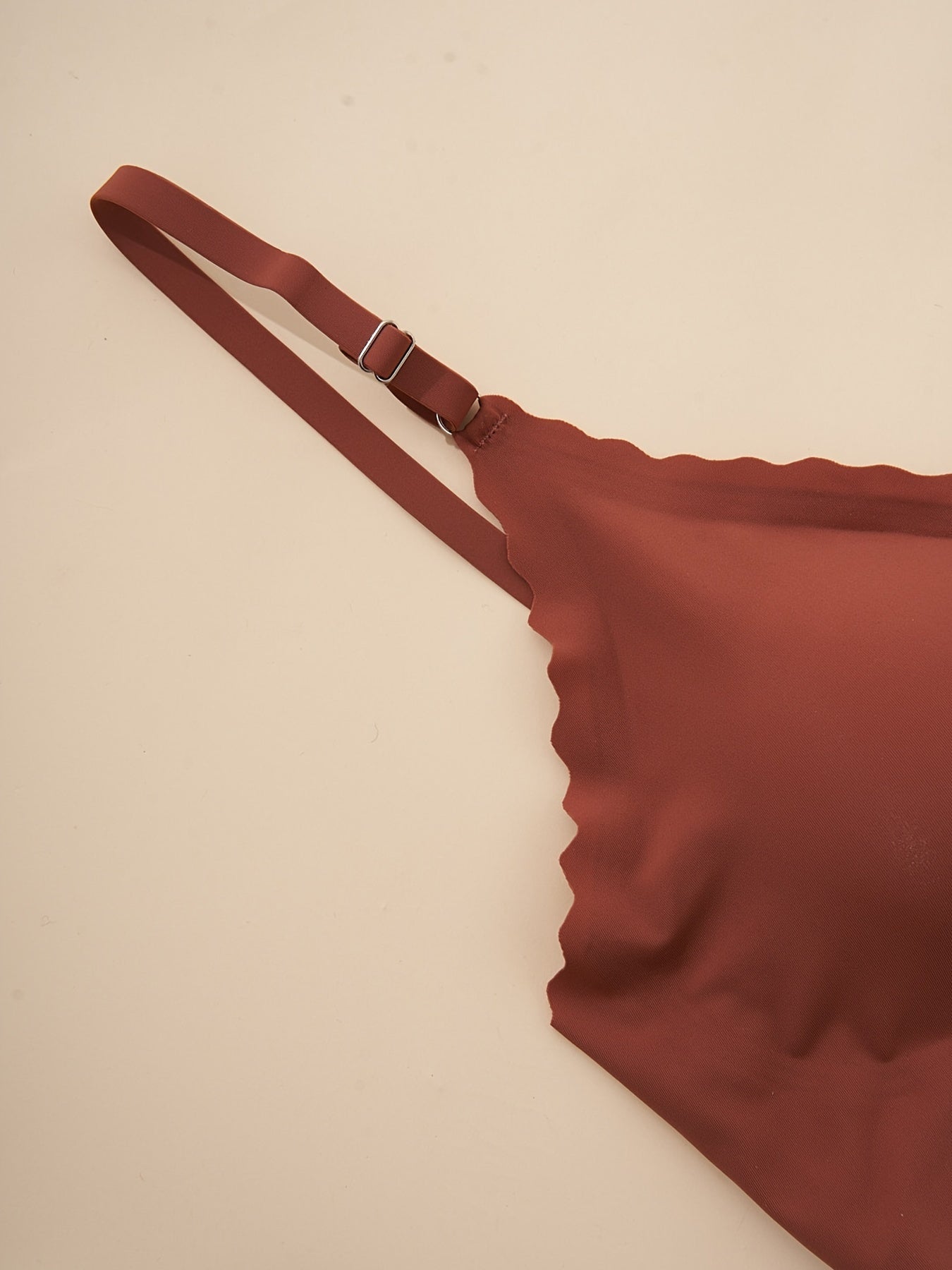 Seamless Wavy Trim Bralettes Comfort Soft Wireless Bra Women's Lingerie