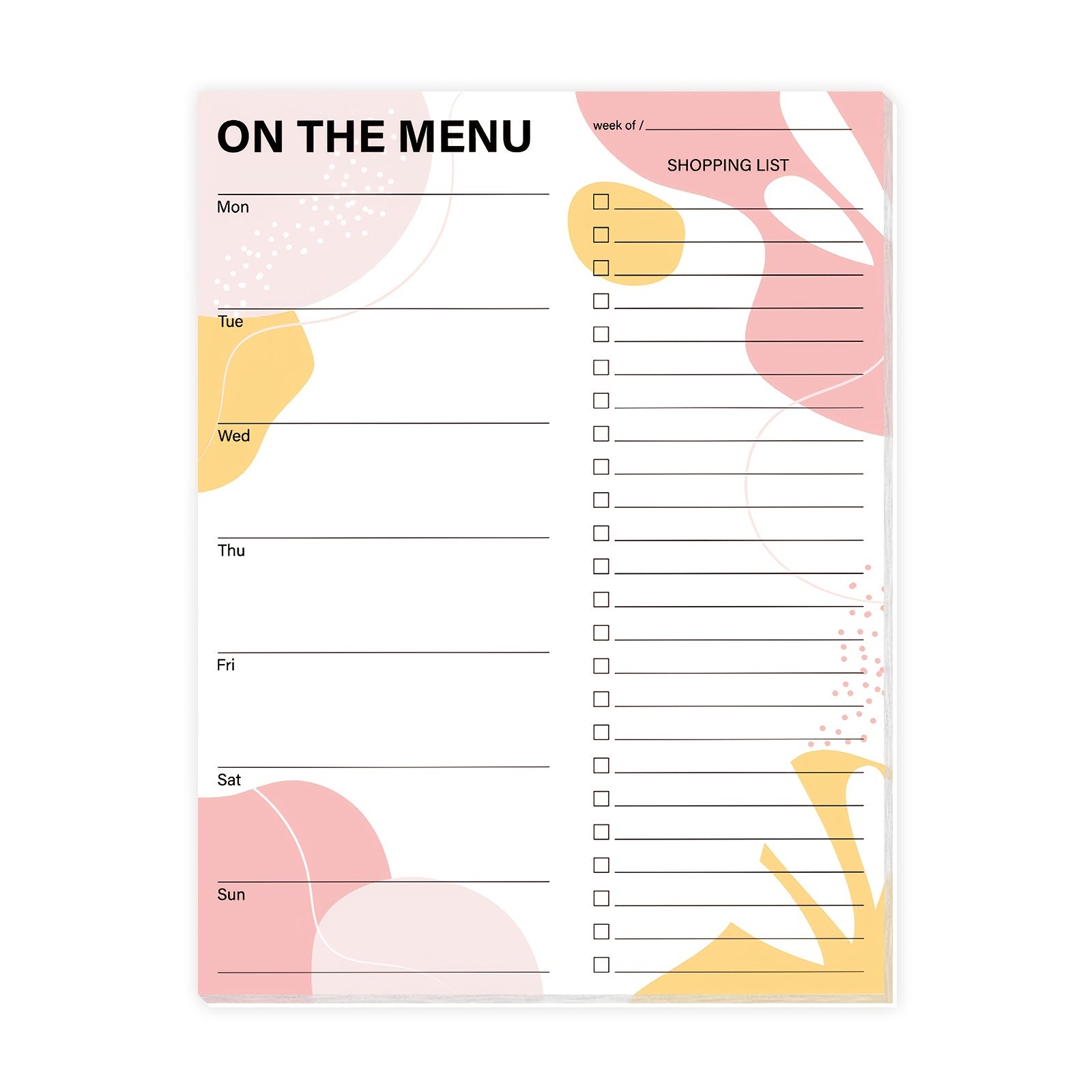 Trees Magnetic Weekly Meal Planner 52 Tear Off Sheets