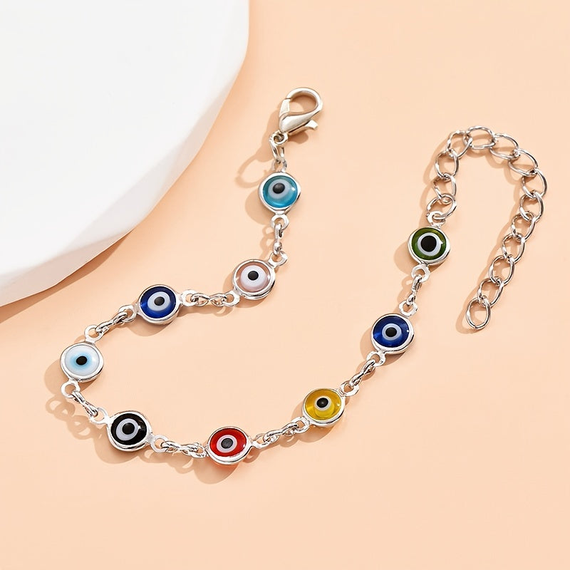 Men's Glass Eyes Protection Amulet Evil Eye Bracelet
