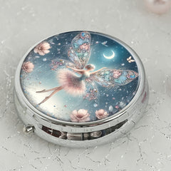 WhimsyWings Fairy 3 Compartment Pill Box Organizer Case D