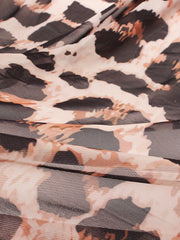  Leopard Print Beach Cover Up Skirt
