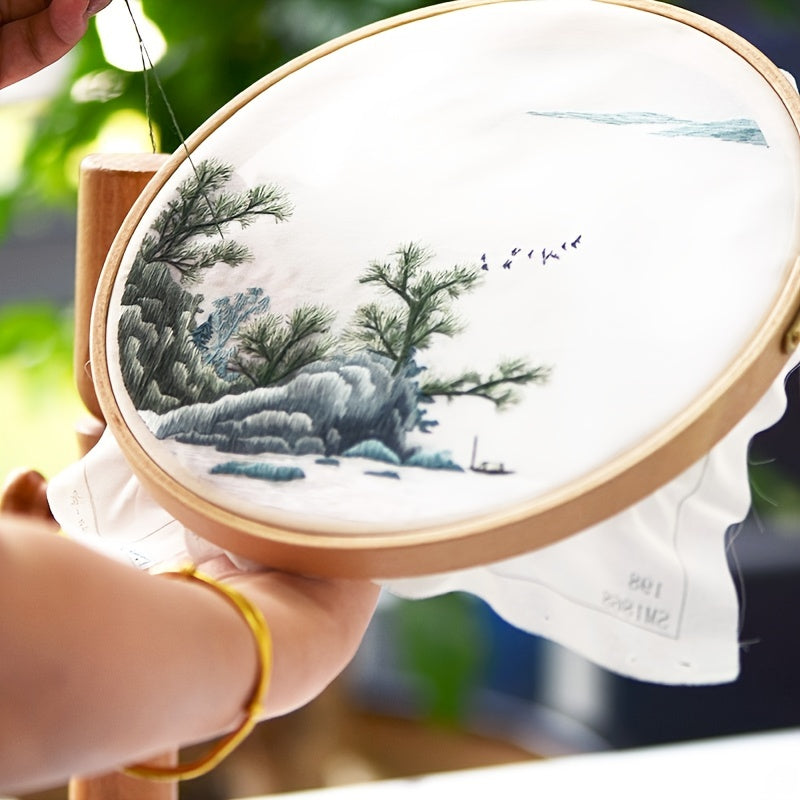 Adjustable Embroidery Hoop Stand Cross Stitch Holder Lap Frame Needlepoint Stand