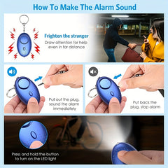 10pcs Women's Self Defense Keychain Set w/ Alarm & Door Opener