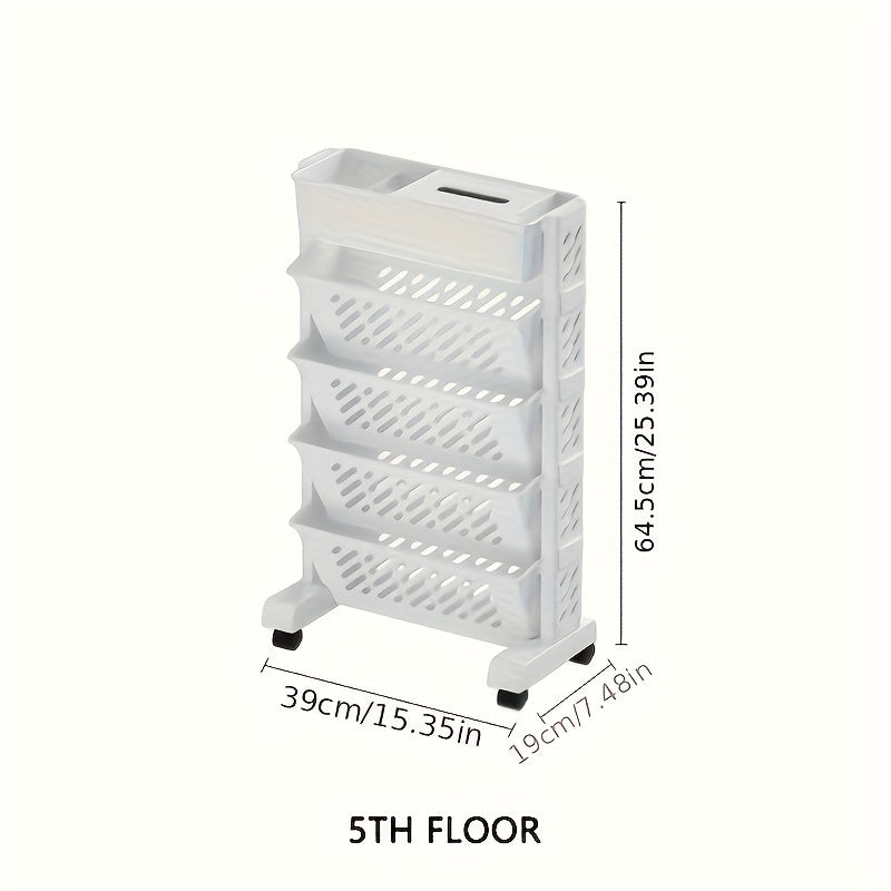 1PC Combinable Office Bookshelf 5-6 Layers Storage Rack