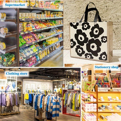 5pcs Non-woven Tote Bag Clothing Shop Packaging Bag Flower Clothes Gift Bag