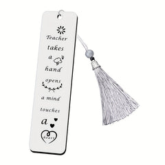 Personalized Stainless Steel Tassel Pendant Bookmark