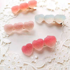 Colorful Jelly Hair Clip Gradient Heart Star Hair Pin Barrette Girls Hair Access