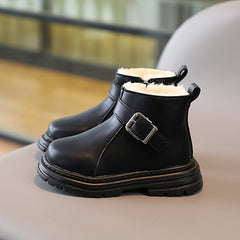 Fleece Baby Girls Winter Boots Soft Bottom Anti-slip Comfortable