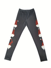 Christmas Santa Claus Print Leggings for Women