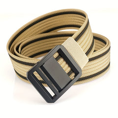 Men's Metal Buckle Nylon Braided Belt Casual Youth Belt