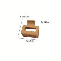 4pcs Frosted Hair Claw Butterfly Shaped Small Rectangle Hair Claw