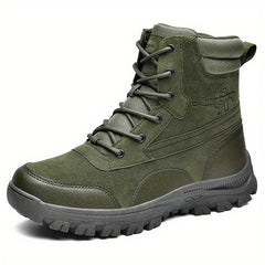 Men's Tactical High Top Lace Up Boots Casual Outdoor Walking Shoes