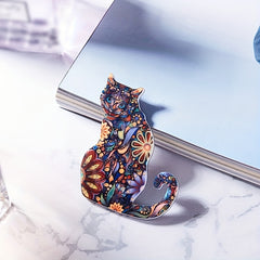 Personality Kitten Acrylic Brooch Jewelry Corsage