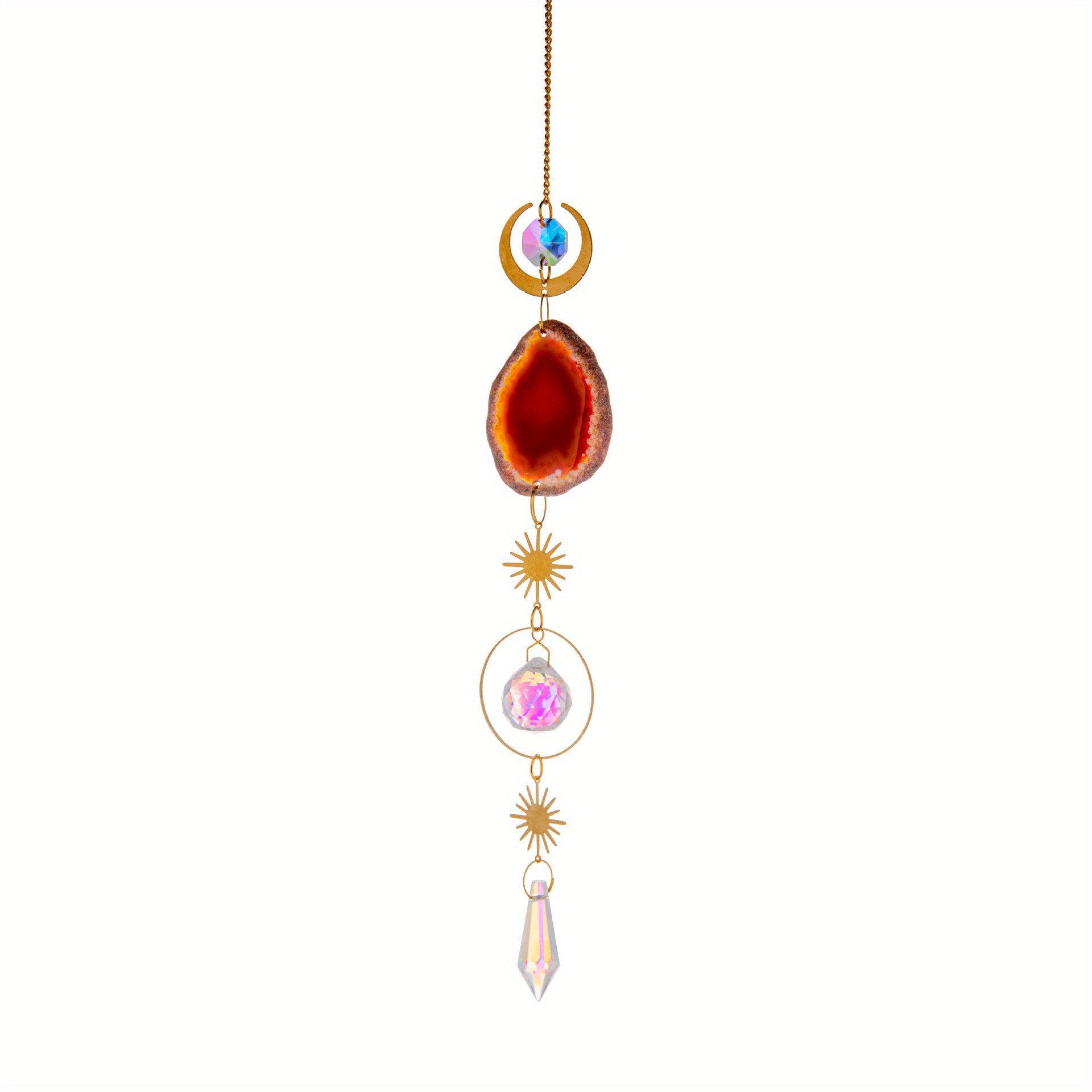 Crystal Agate Sun Catcher for Windows - Hanging Window Decor