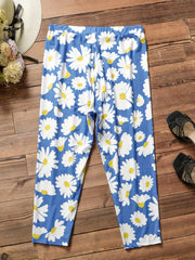 Women's Plus Ditsy Floral Print Stretch Pants
