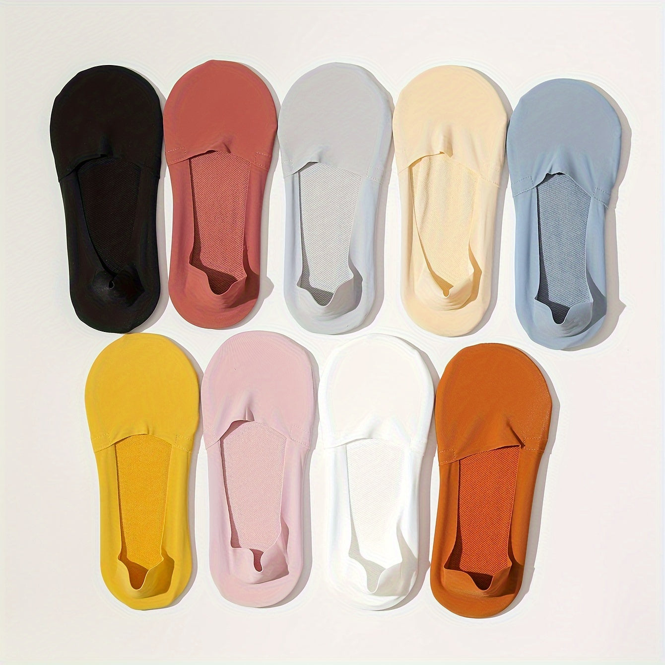 9 Pairs Non Slip Boat Socks Women's Stockings