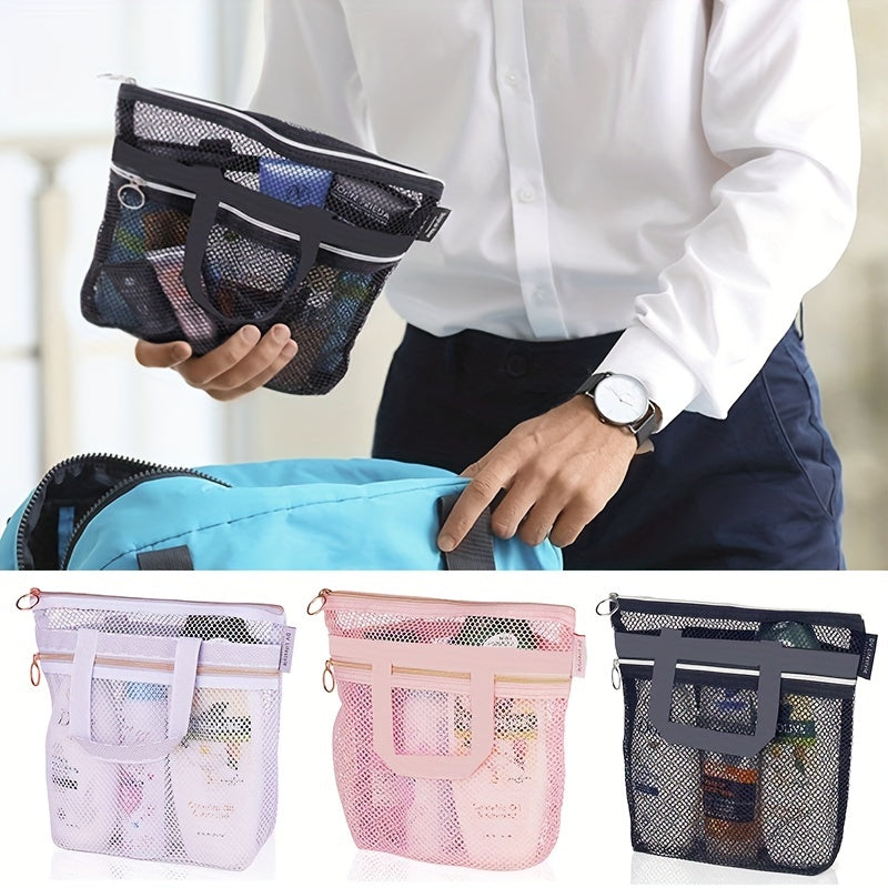 Portable Shower Tote Mesh Travel Toiletry Bag