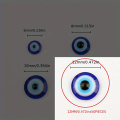50pcs Resin Eye Of The Devil Beads for DIY Jewelry Making