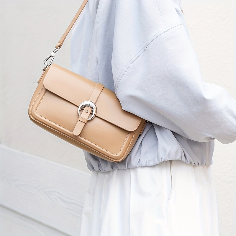 Stylish Large Tote Bag Soft Shoulder & Crossbody Purse Apricot/Cream