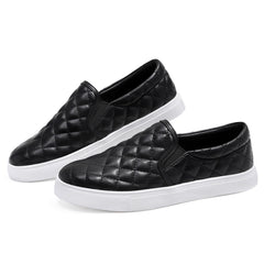 Women's Quilted Flat Loafers Casual Slip On Shoes