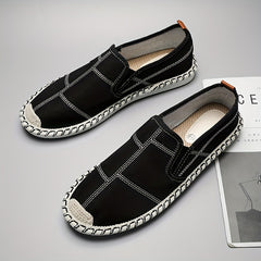 Men's Breathable Slip On Canvas Shoes Casual Flats For Walking