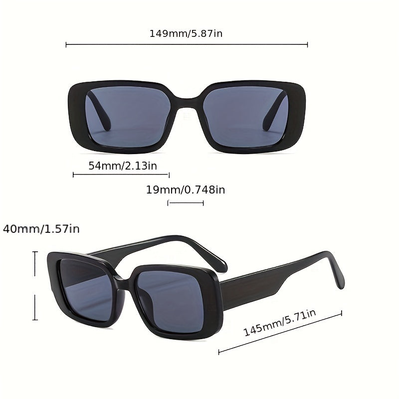 Y2K Rectangle Sunglasses Candy UV400 Shades Party Club