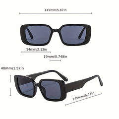 Y2K Rectangle Sunglasses Candy UV400 Shades Party Club