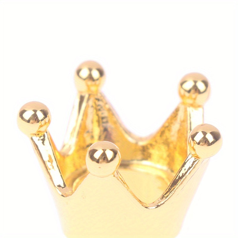 5pcs Mini Metal Crowns for Dollhouse Princess Theme Decor