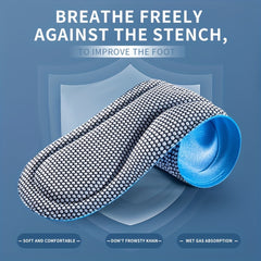 Memory Foam Insoles For Shoes Men Women Nano Antibacterial Massage Sport Insole