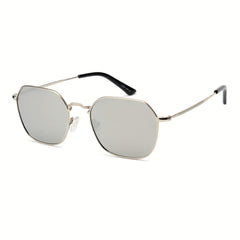 OUWEN Polarized Hexagon Square Sunglasses Small Polygon Aviators