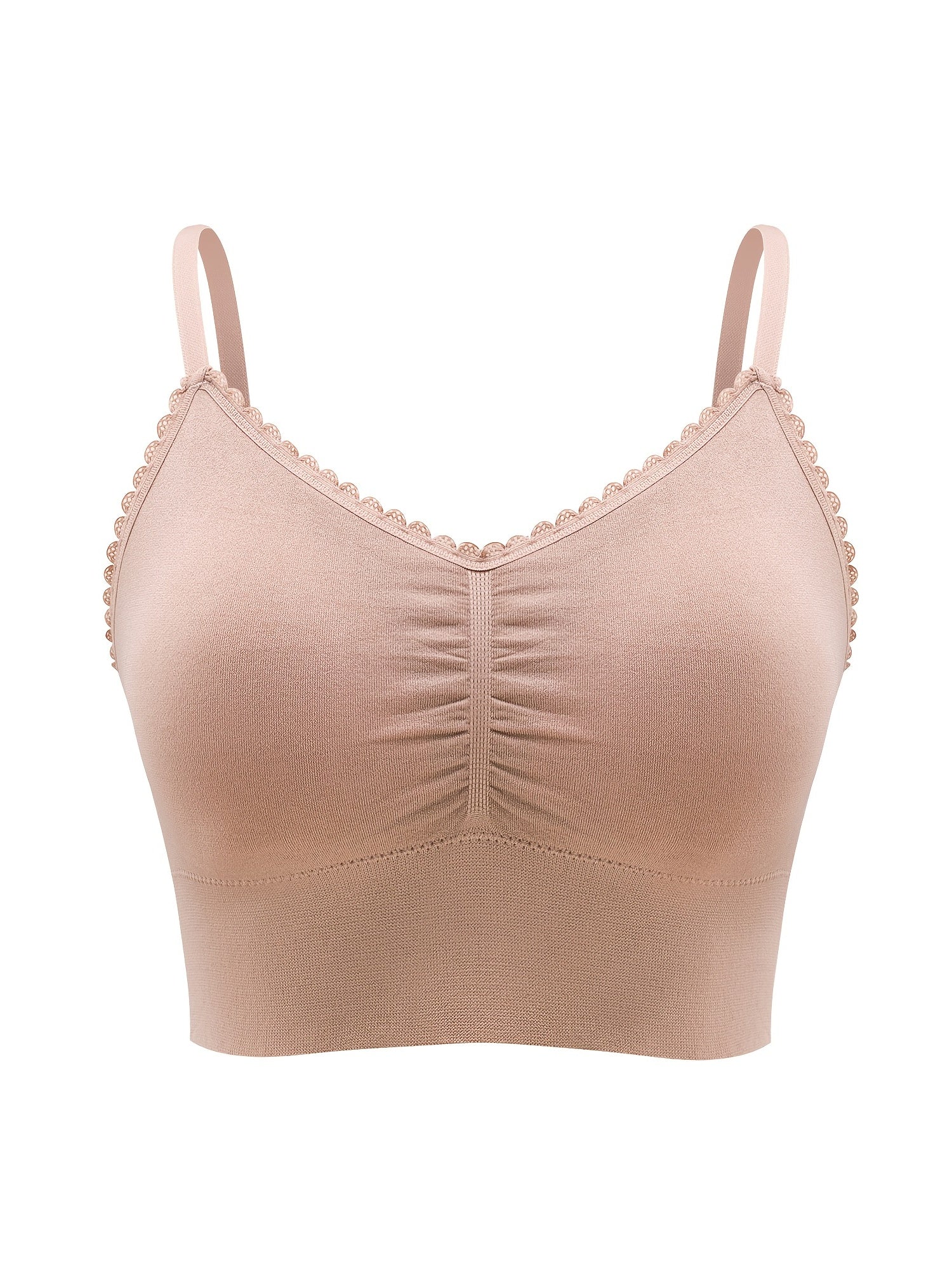 Plus Size Lace Wireless Bra Low Impact Activity Sleep Comfort Workout Sports Bra